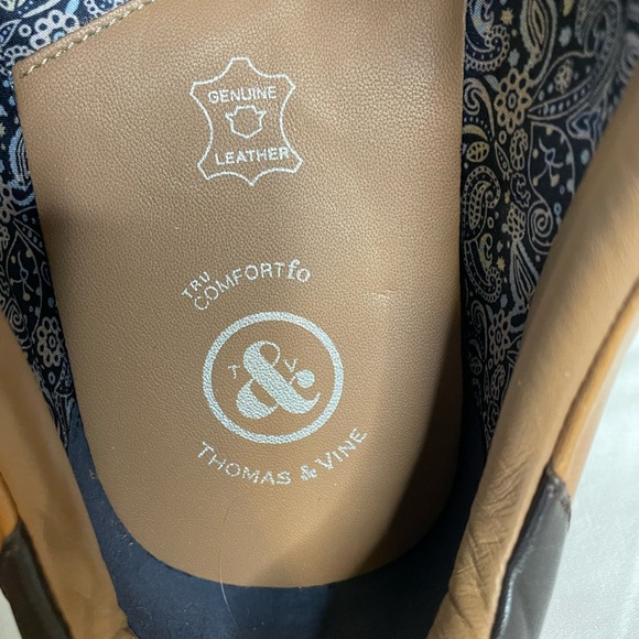 Thomas & Vine Mens Fenway Brown Leather Wingtip Lace-Up Oxfords Shoes NWT - Picture 7 of 7